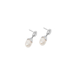 Pearl Drop Earrings Sterling Silver, Freshwater Pearl