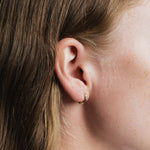 Organic Huggie Hoops 14k Gold Plated