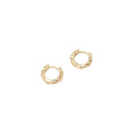 Organic Huggie Hoops 14k Gold Plated