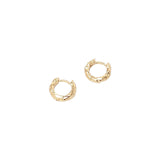 Organic Huggie Hoops 14k Gold Plated