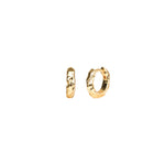 Wolf Circus-Organic Huggie Hoops-Earrings-14k Gold Plated-Blue Ruby Jewellery-Vancouver Canada