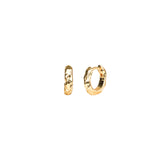 Wolf Circus-Organic Huggie Hoops-Earrings-14k Gold Plated-Blue Ruby Jewellery-Vancouver Canada