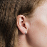 Organic Huggie Hoops Sterling Silver
