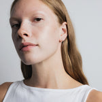Organic Huggie Hoops Sterling Silver