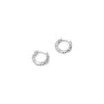 Organic Huggie Hoops Sterling Silver