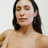Finley Collar Necklace Silver Plated, Freshwater Pearl
