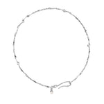 Finley Collar Necklace Silver Plated, Freshwater Pearl