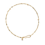 Finley Collar Necklace 14k Gold Plated, Freshwater Pearl