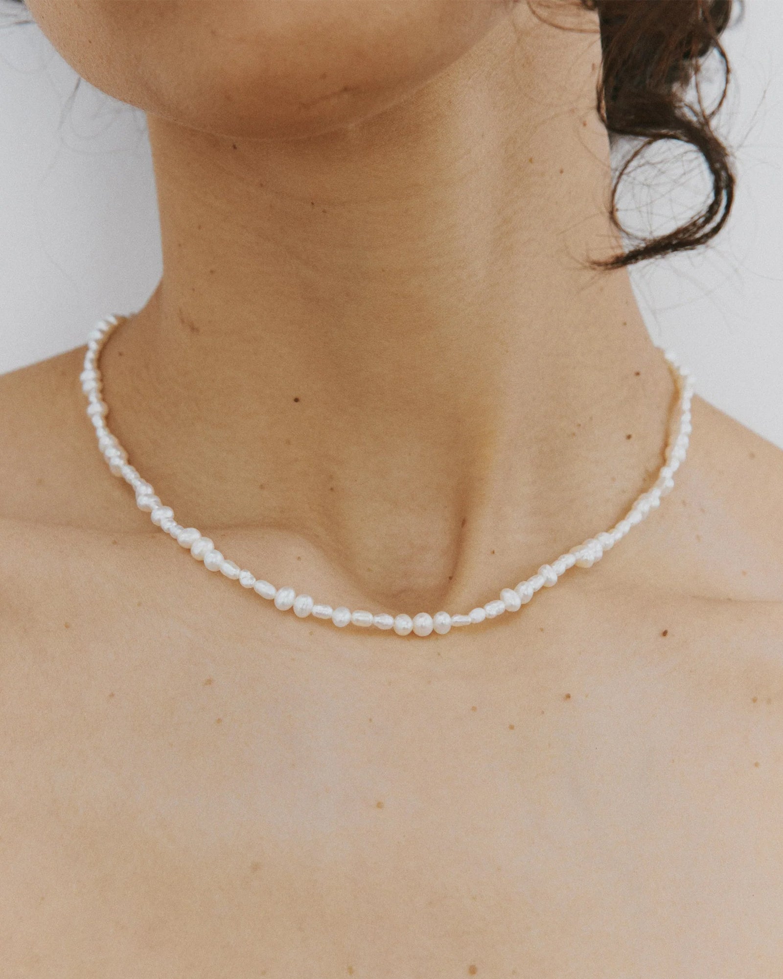 Amalie Necklace Sterling Silver, Freshwater Pearl