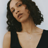 Cora Necklace Sterling Silver, White Topaz