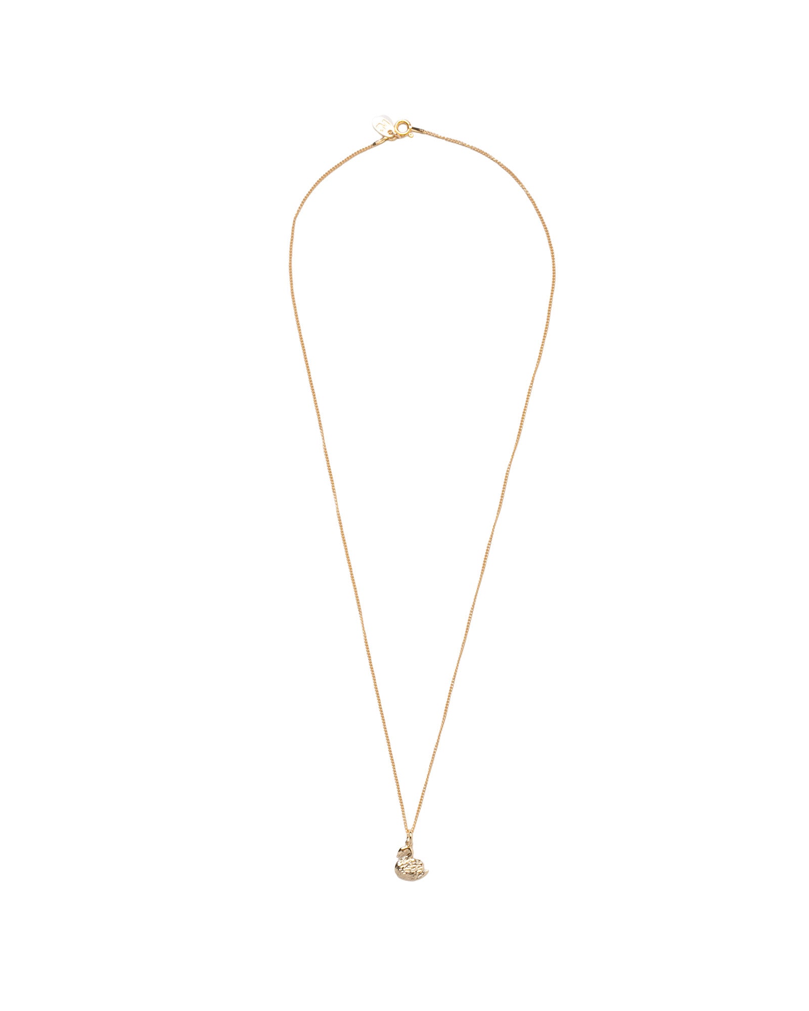 Swan Charm Necklace 14k Gold Plated, 14k Gold Vermeil