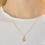 Swan Charm Necklace 14k Gold Plated, 14k Gold Vermeil