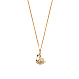 Swan Charm Necklace 14k Gold Plated, 14k Gold Vermeil