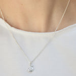Swan Charm Necklace Sterling Siver