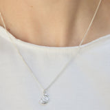 Swan Charm Necklace Sterling Siver