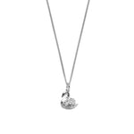 Swan Charm Necklace Sterling Siver