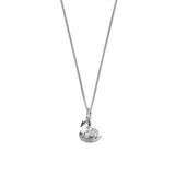 Swan Charm Necklace Sterling Siver