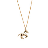 Wolf Circus-Horse Charm Necklace-Necklaces-14k Gold Plated, 14k Gold Vermeil-Blue Ruby Jewellery-Vancouver Canada