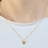 Heart Charm Necklace 14k Gold Plated, 14k Gold Vermeil