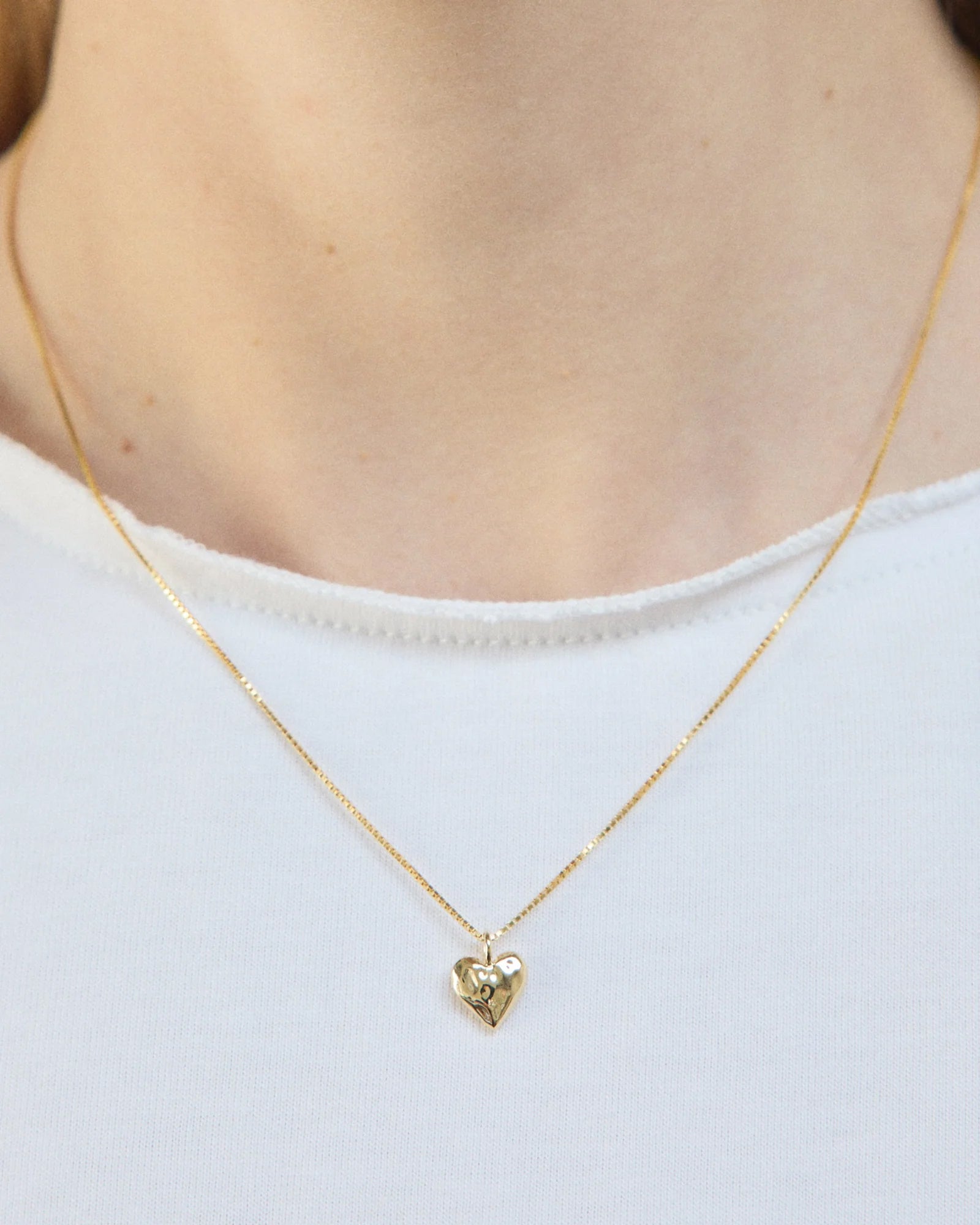 Heart Charm Necklace 14k Gold Plated, 14k Gold Vermeil