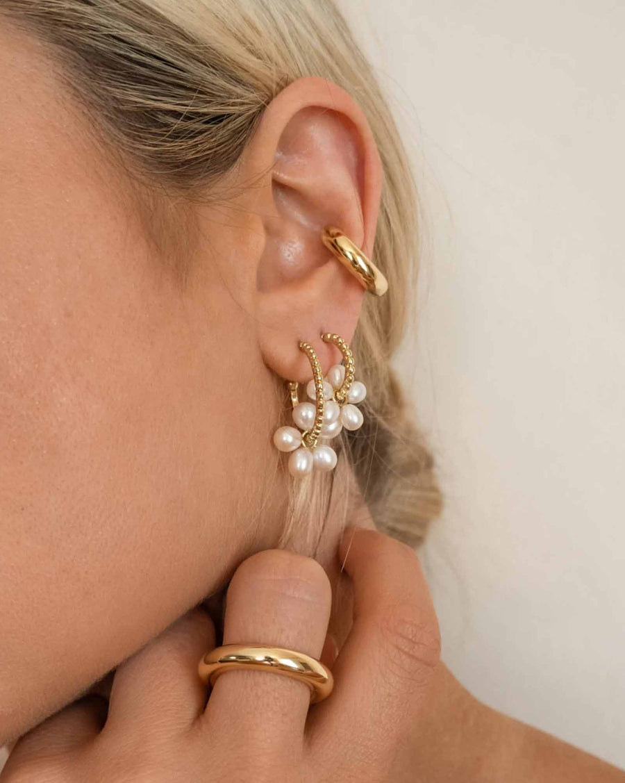 Luv AJ-Amalfi Ear Cuff-Earrings-18k Gold Plated-Blue Ruby Jewellery-Vancouver Canada