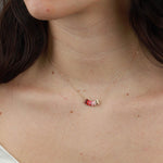 Adina Reyter-Amalfi Necklace-Necklaces-14k Yellow Gold, Diamond-Blue Ruby Jewellery-Vancouver Canada