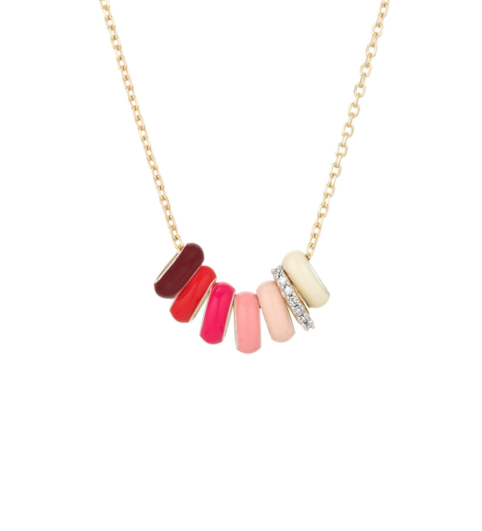 Adina Reyter-Amalfi Necklace-Necklaces-14k Yellow Gold, Diamond-Blue Ruby Jewellery-Vancouver Canada
