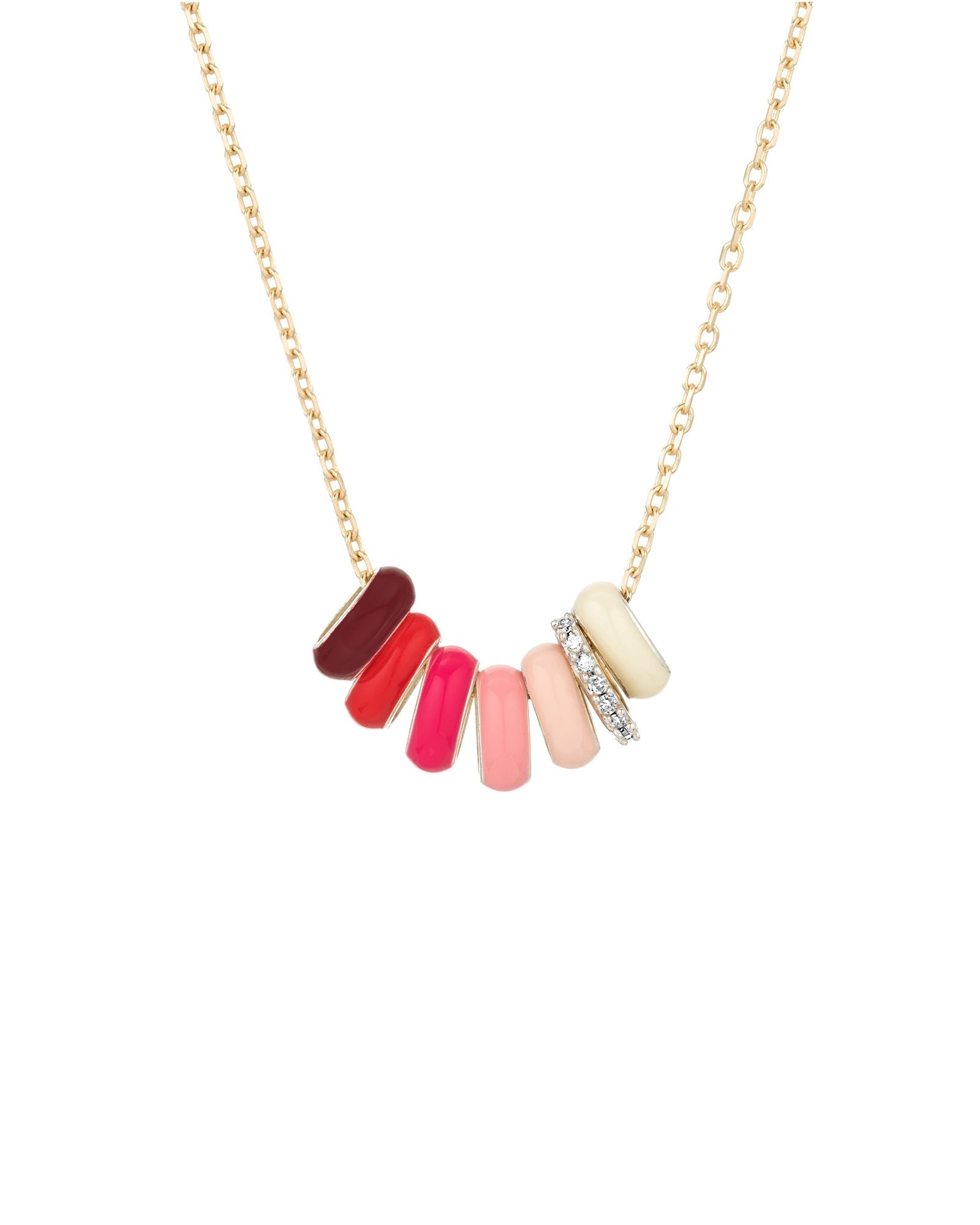 Adina Reyter-Amalfi Necklace-Necklaces-14k Yellow Gold, Diamond-Blue Ruby Jewellery-Vancouver Canada