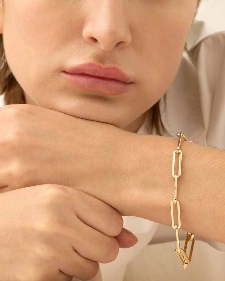 Jenny Bird-Andi Slim Bracelet-Bracelets-14k Gold Plated-Blue Ruby Jewellery-Vancouver Canada