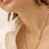 Jenny Bird-Andi Slim Necklace-Necklaces-14k Gold Plated-Blue Ruby Jewellery-Vancouver Canada