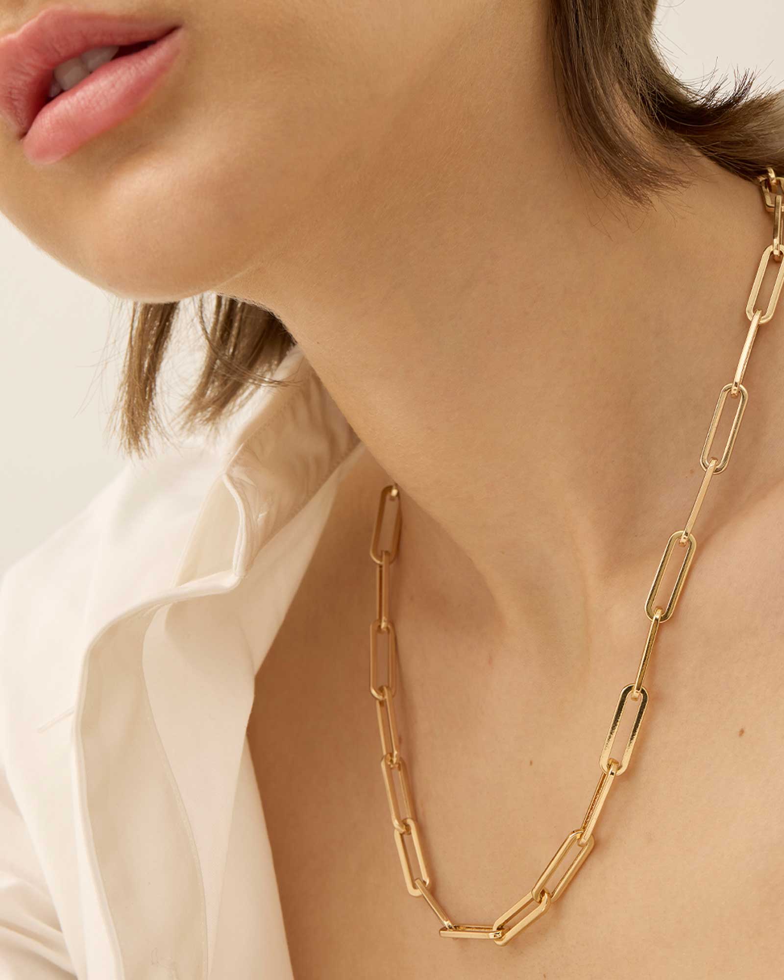 Jenny Bird-Andi Slim Necklace-Necklaces-14k Gold Plated-Blue Ruby Jewellery-Vancouver Canada