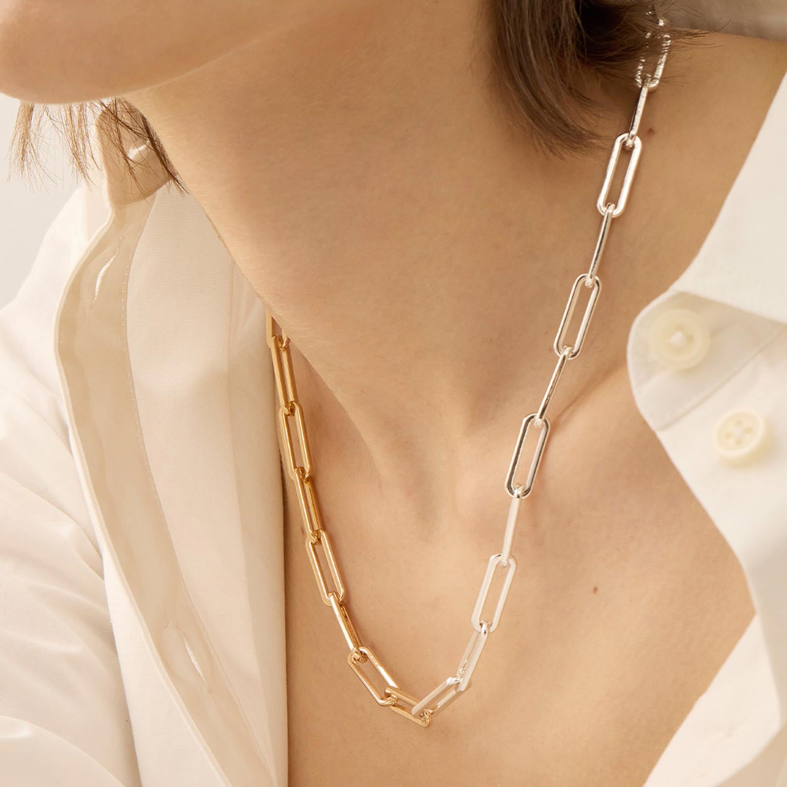 Jenny Bird-Andi Slim Necklace-Necklaces-14k Gold Plated, Silver Plated-Blue Ruby Jewellery-Vancouver Canada