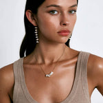 Chan Luu-Anini Threaders-Earrings-18k Gold Vermeil, White Pearl-Blue Ruby Jewellery-Vancouver Canada
