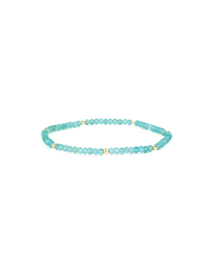 Cause We Care-Apatite Beaded Bracelet | 3mm-Bracelets-14k Gold Filled, Apatite-Blue Ruby Jewellery-Vancouver Canada