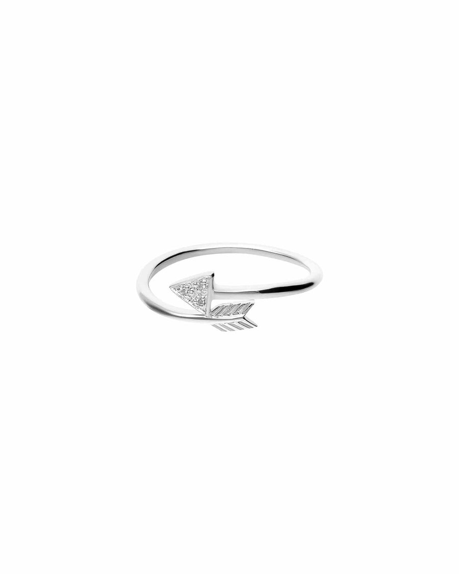Tashi-Arrow Ring-Rings-Sterling Silver, Cubic Zirconia-Arrow-Blue Ruby Jewellery-Vancouver Canada