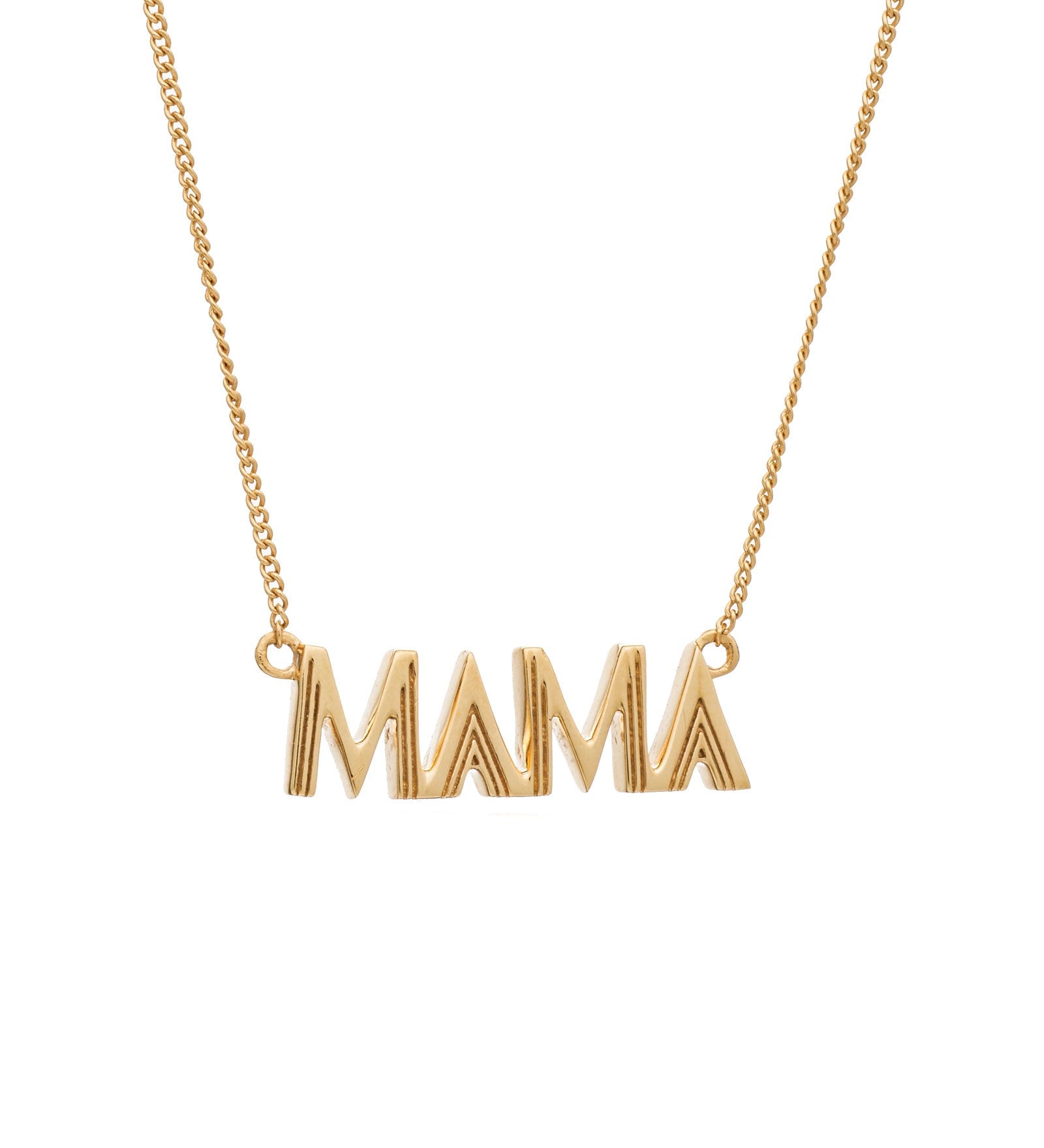 Quiet Icon-Art Deco Mama Necklace-Necklaces-14k Gold Vermeil-Blue Ruby Jewellery-Vancouver Canada