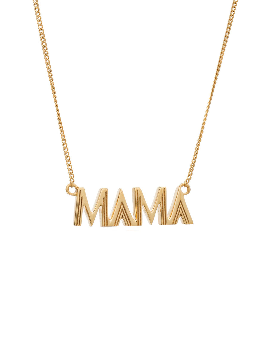Quiet Icon-Art Deco Mama Necklace-Necklaces-14k Gold Vermeil-Blue Ruby Jewellery-Vancouver Canada