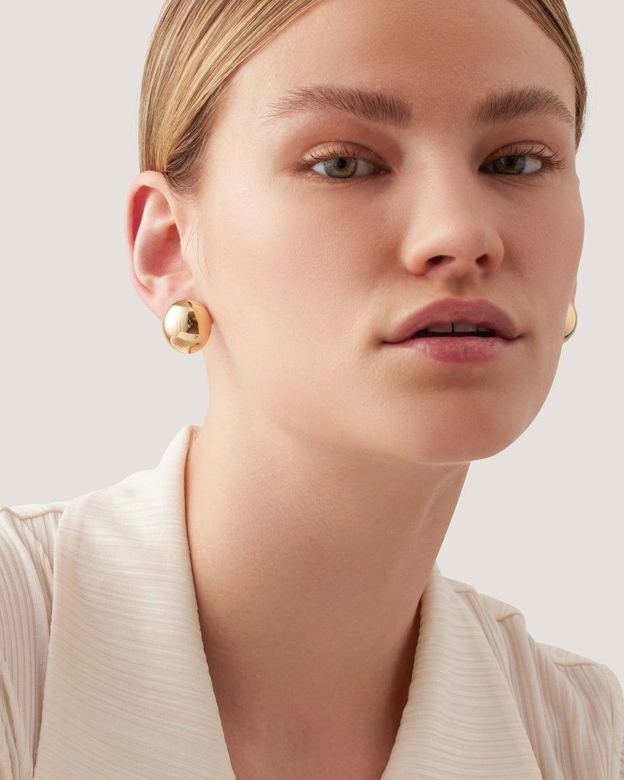 Jenny Bird-Aurora Earrings-Earrings-14k Gold Plated-Blue Ruby Jewellery-Vancouver Canada