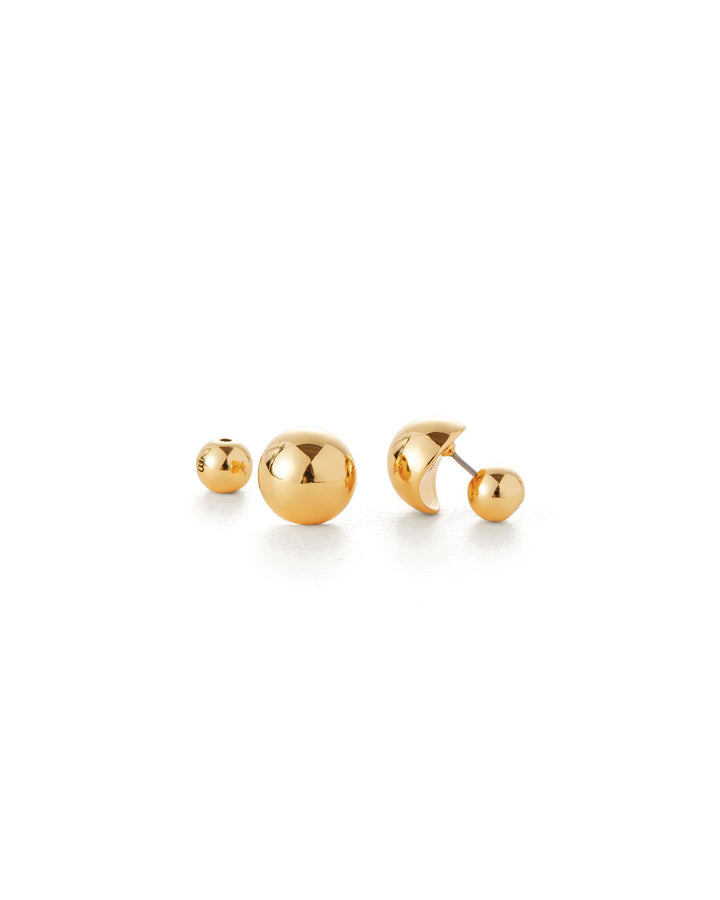 Jenny Bird-Aurora Studs-Earrings-14k Gold Plated-Blue Ruby Jewellery-Vancouver Canada
