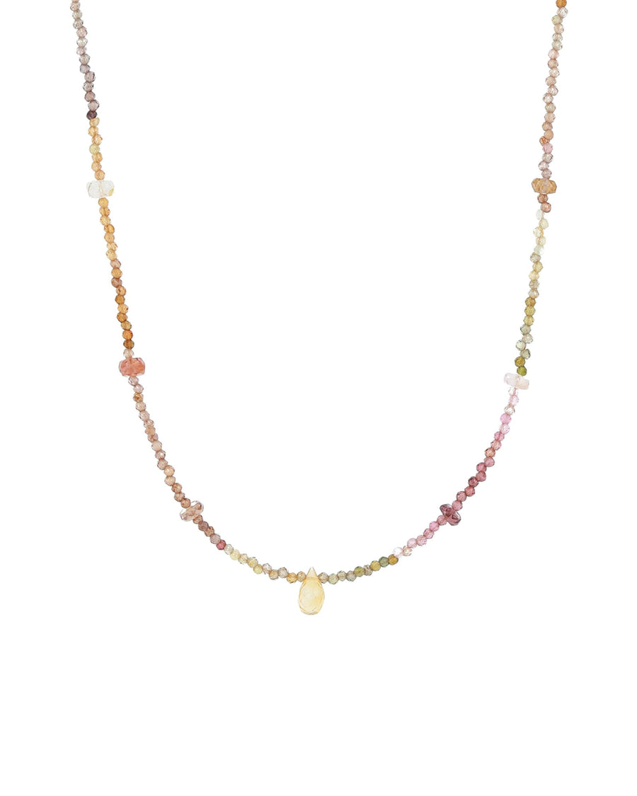 Gem Jar-Autumn Brio Mixed Stone Necklace-Necklaces-14k Gold Filled, Citrine-Blue Ruby Jewellery-Vancouver Canada