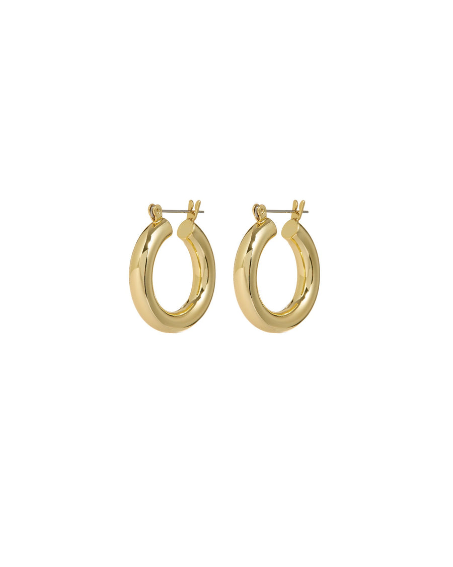 Luv AJ-Baby Amalfi Tube Hoops-Earrings-18k Gold Plated-Blue Ruby Jewellery-Vancouver Canada