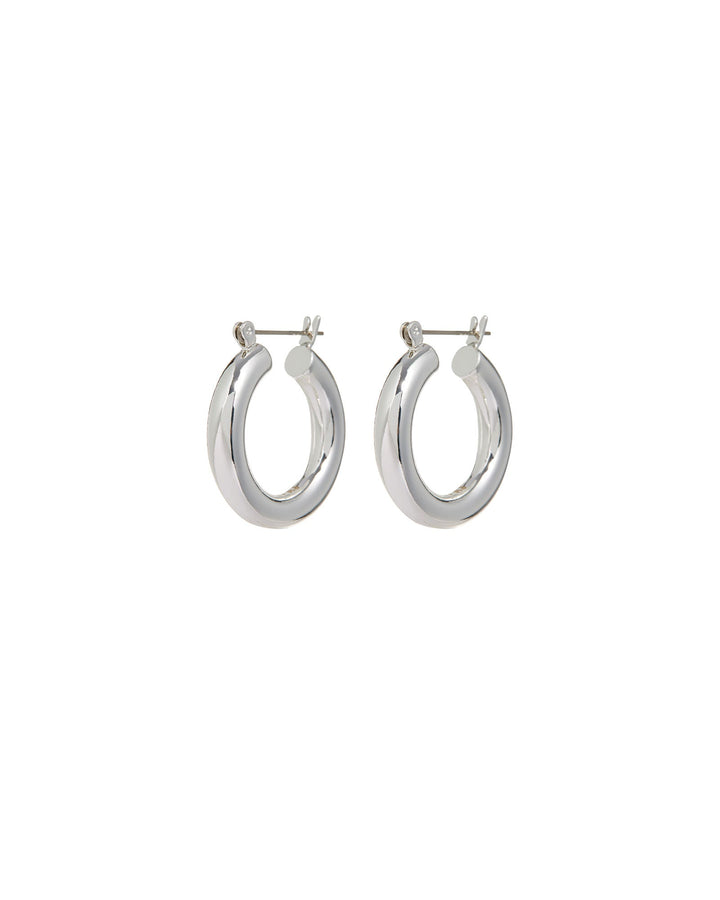 Luv AJ-Baby Amalfi Tube Hoops-Earrings-Sterling Silver Plated-Blue Ruby Jewellery-Vancouver Canada
