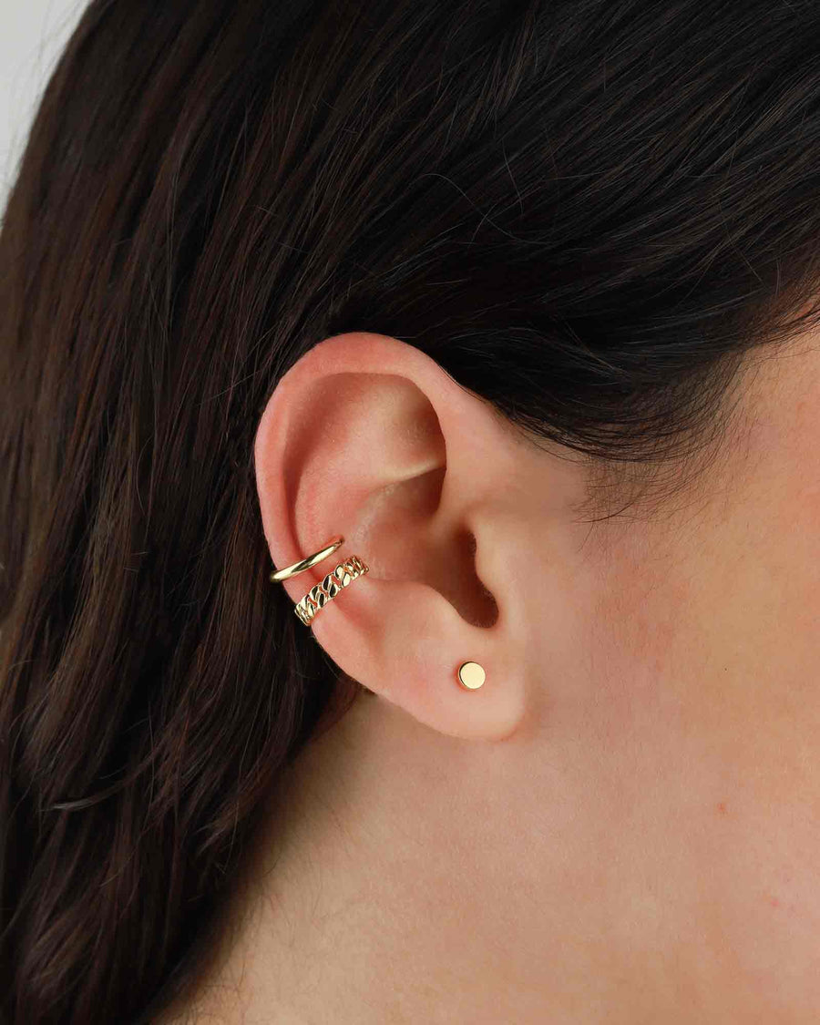 Tashi-Ball Ear Cuff-Earrings-14k Gold Vermeil-Blue Ruby Jewellery-Vancouver Canada