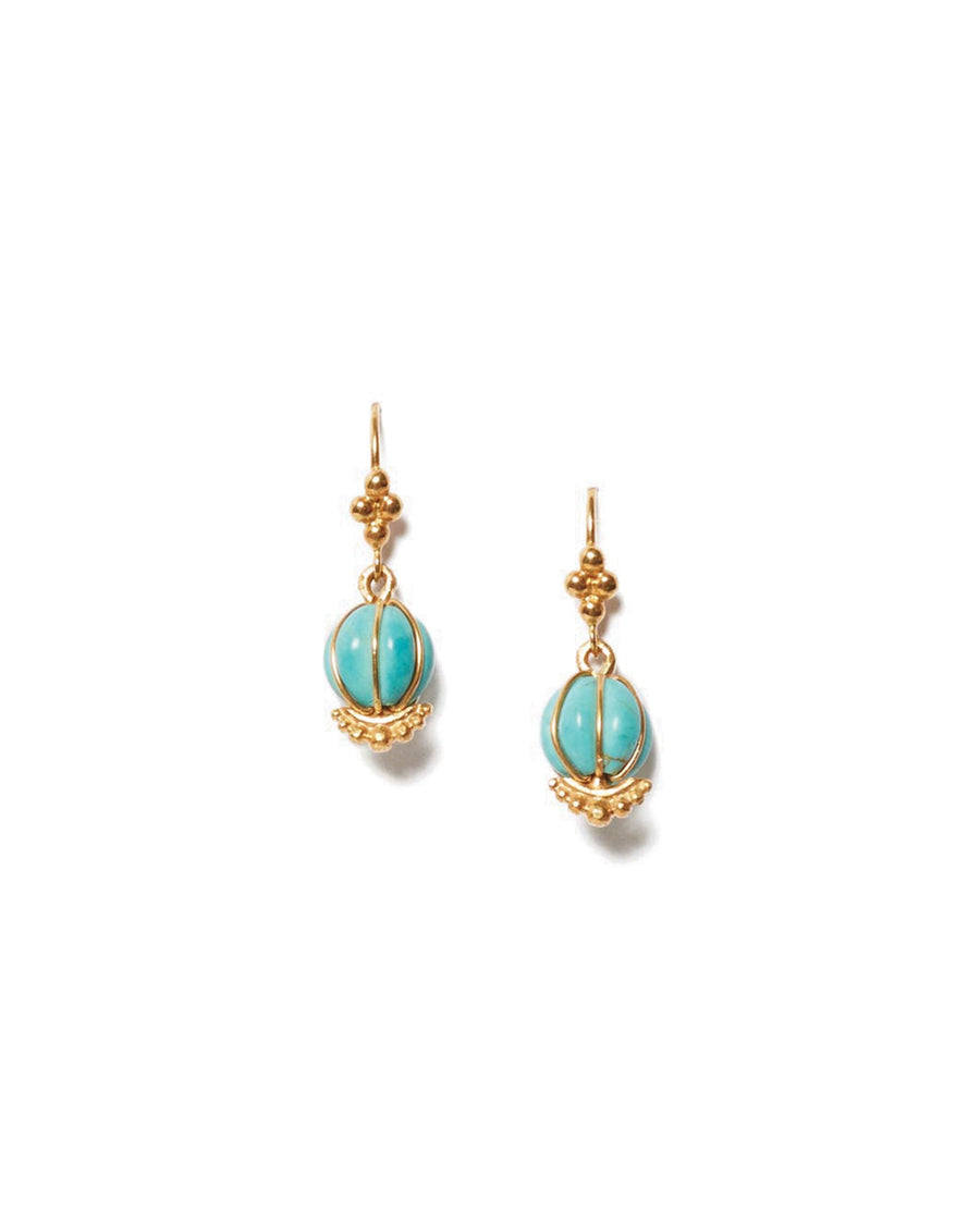 Chan Luu-Balloon Earrings-Earrings-18k Gold Vermeil, Turquoise-Blue Ruby Jewellery-Vancouver Canada