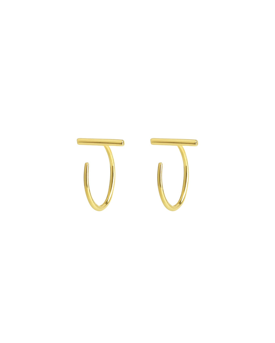 Tashi-Bar Three Quarter Hoops-Earrings-14k Gold Vermeil-Blue Ruby Jewellery-Vancouver Canada