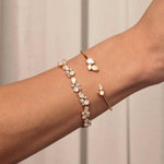 Olive & Piper-Basque Cuff-Bracelets-14k Gold Plated, Cubic Zirconia-Blue Ruby Jewellery-Vancouver Canada