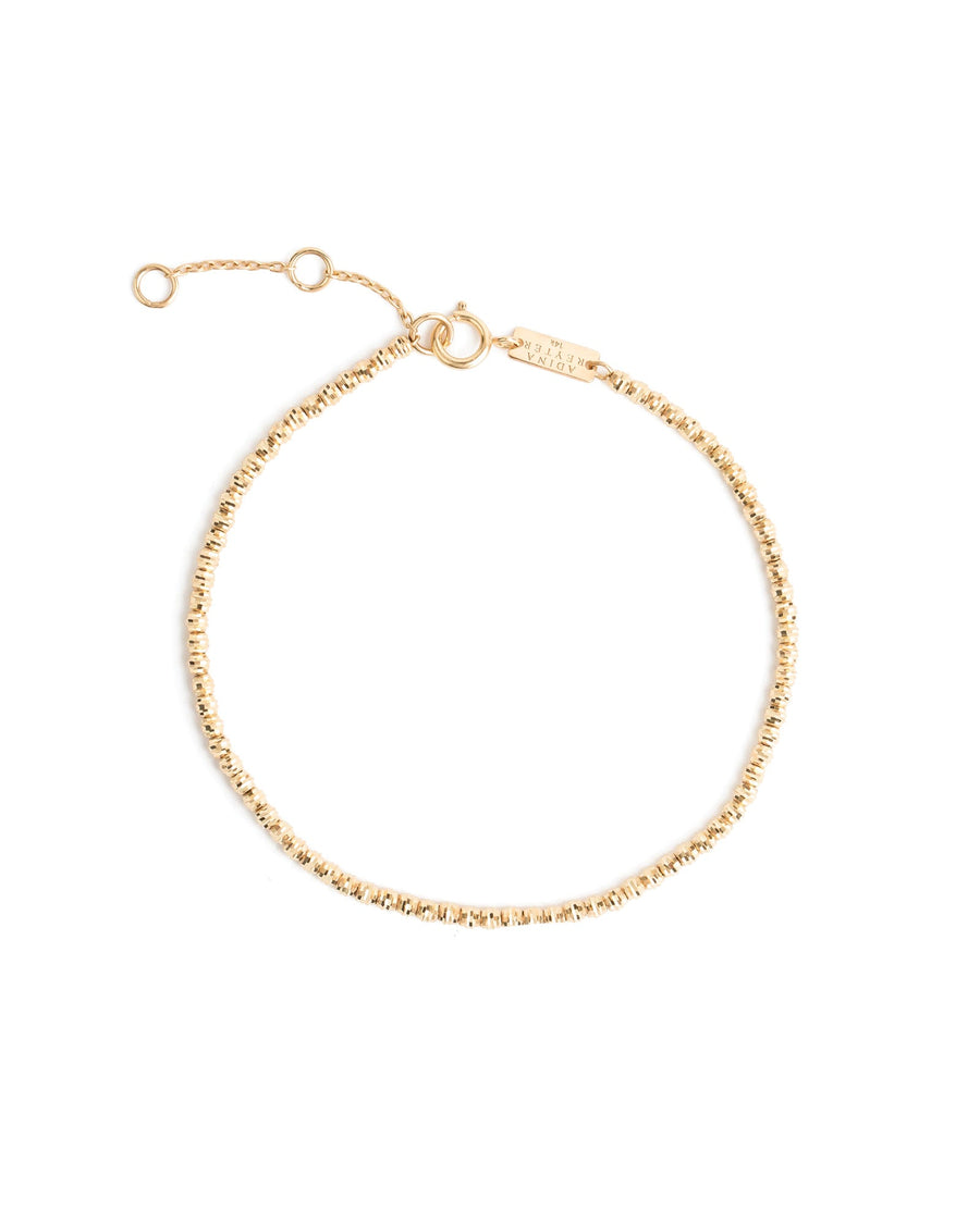 Adina Reyter-Bead Chain Bracelet-Bracelets-14k Yellow Gold-Blue Ruby Jewellery-Vancouver Canada