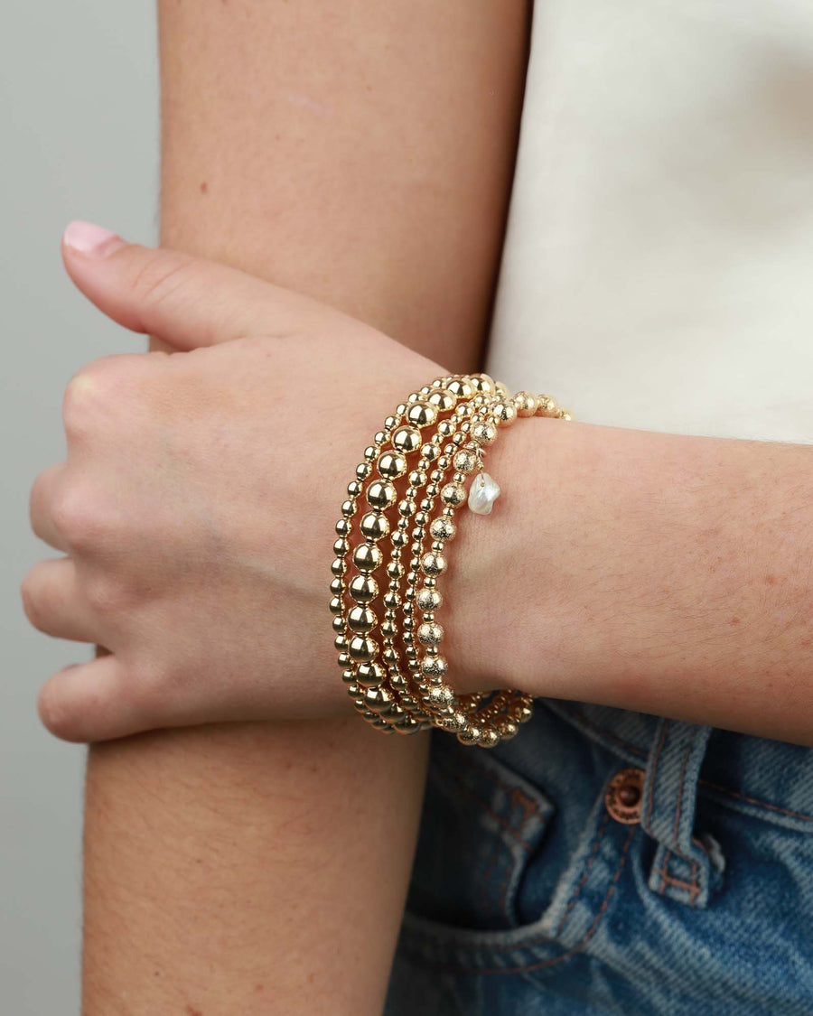 Cause We Care-Beaded Bracelet I 6mm-Bracelets-14k Gold-fill-Blue Ruby Jewellery-Vancouver Canada