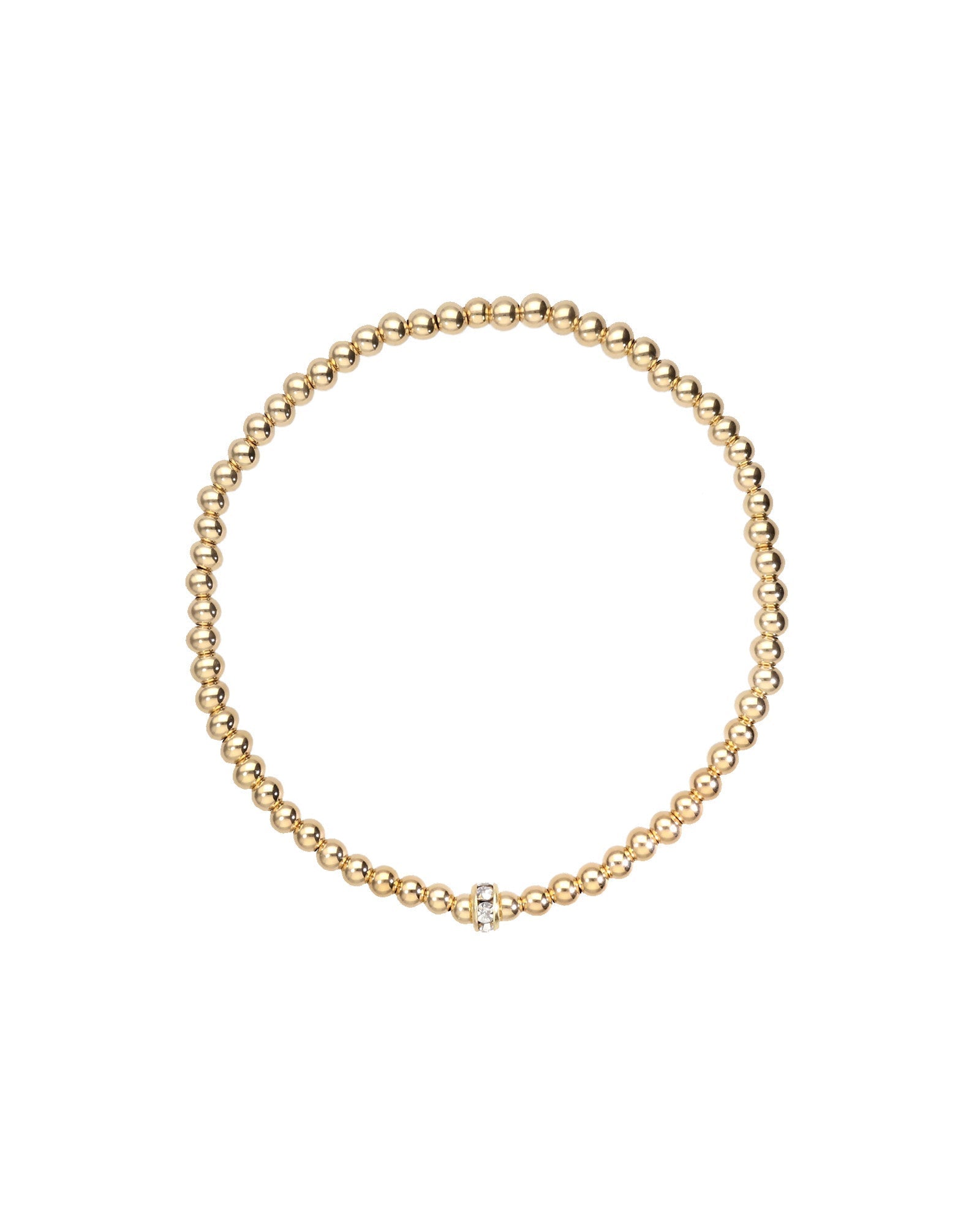 Cause We Care-Beaded Cubic Zirconia Rondelle Bracelet I 3mm-Bracelets-14k Gold-fill, Cubic Zirconia-Blue Ruby Jewellery-Vancouver Canada