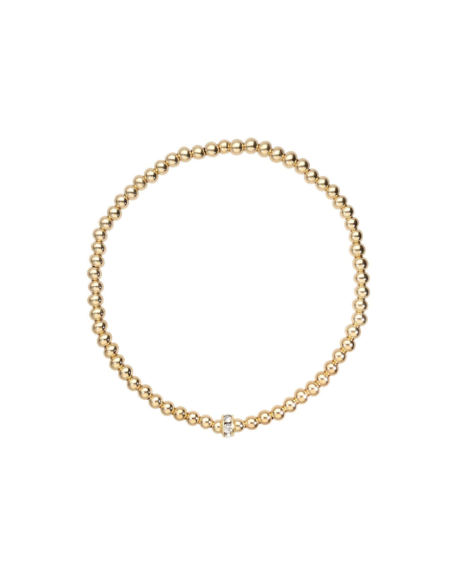 Cause We Care-Beaded Cubic Zirconia Rondelle Bracelet I 3mm-Bracelets-14k Gold-fill, Cubic Zirconia-Blue Ruby Jewellery-Vancouver Canada